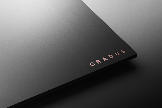 PSD logo mockup elegant black style