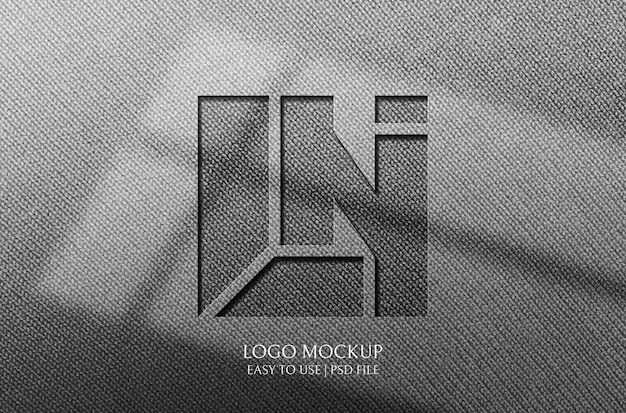 PSD logo mockup embossed