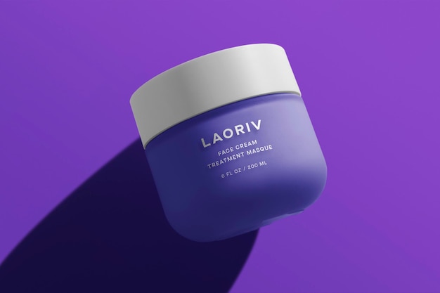 Logo Mockup Face Body Cream Lotion