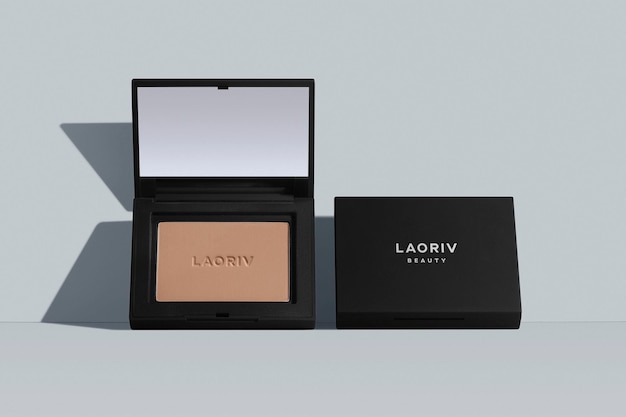 Logo mockup face powder