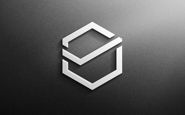 Logo mockup kantoormuur 3d