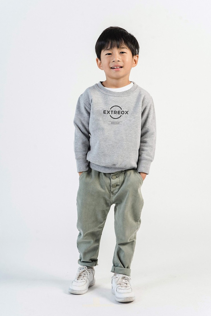 PSD 子供のtシャツのロゴモックアップ