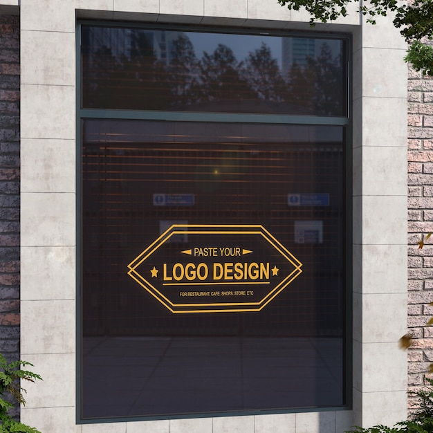 Logo mockup klassiek raambord