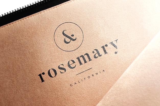 Logo mockup luxury textile