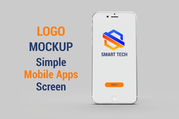 Logo Mockup in mobile screen