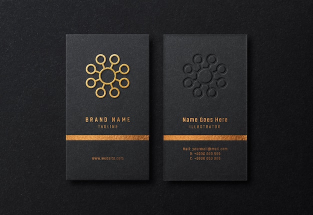 Logo mockup on modern business card