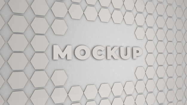 logo mockup office wall 3d premium
