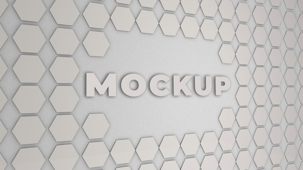 Logo mockup office wall 3d Premium