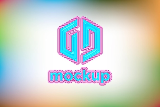 Logo mockup ontwerpsjabloon