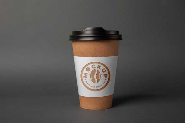 PSD logo mockup on paper cup