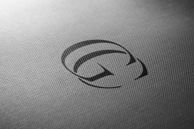 PSD Перспектива бумаги макета логотипа