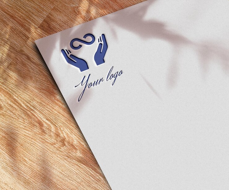 Logo mockup on paper