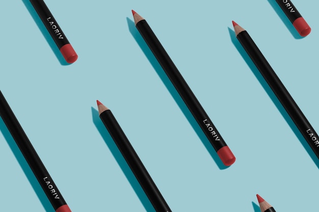 Logo Mockup Perspectief Potlood Lip Eye Liner