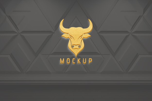 PSD modello psd di mockup del logo