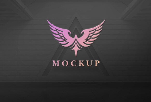 Modello psd di mockup del logo