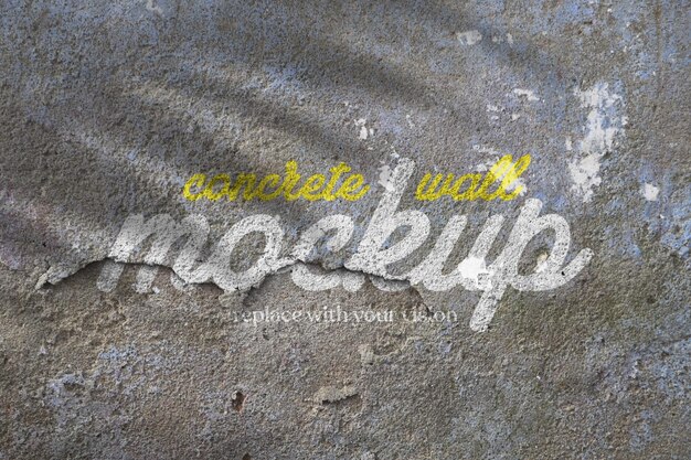 PSD logo mockup on rusty concrete wall