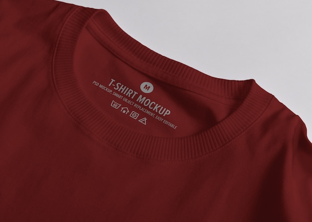 Logo mockup t-shirt neck label