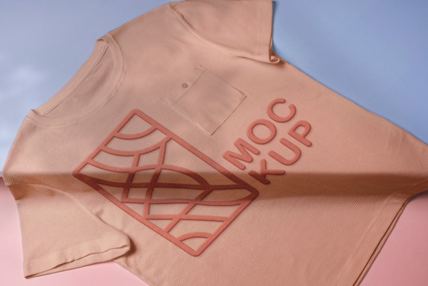 logo mockup on t-shirt with pointillism effect