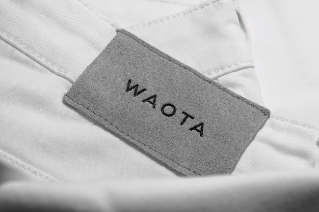 logo mockup tag white jeans pants
