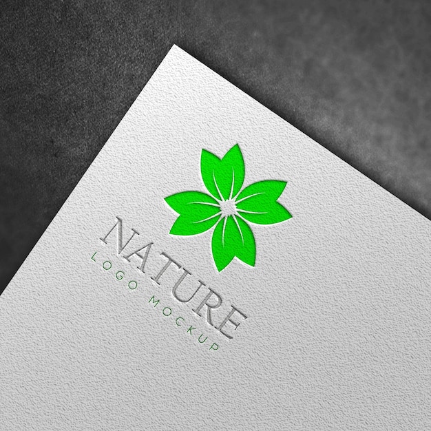 Trama di carta modello logo mockup