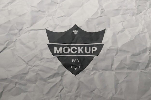 PSD logo mockup su carta ruvida