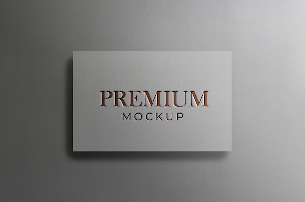 Logo mockup on white business card