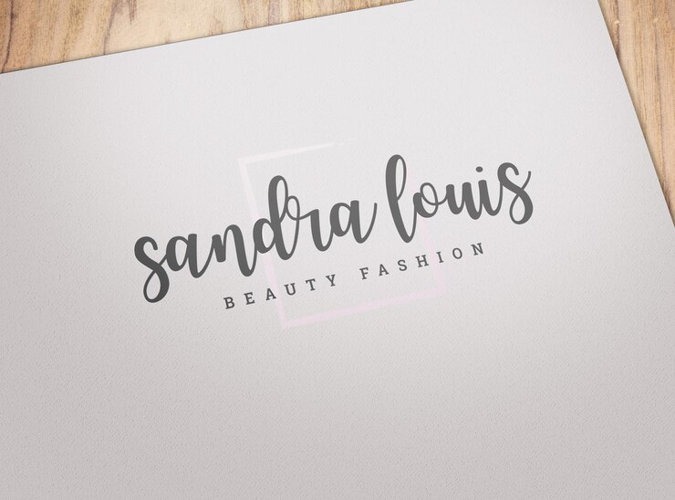 Logo mockup on white paper