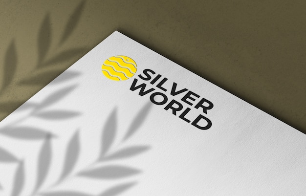 Mockup di logo su carta bianca