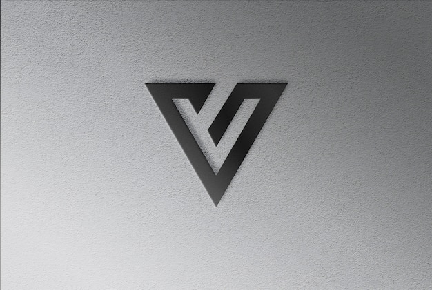 Logo mockup on white surface