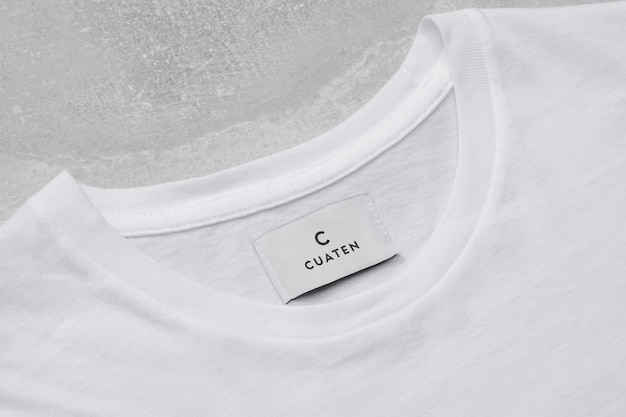 Logo Mockup White TShirt Label 