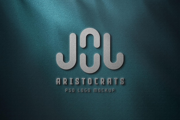 PSD logo mockup with 3d effect