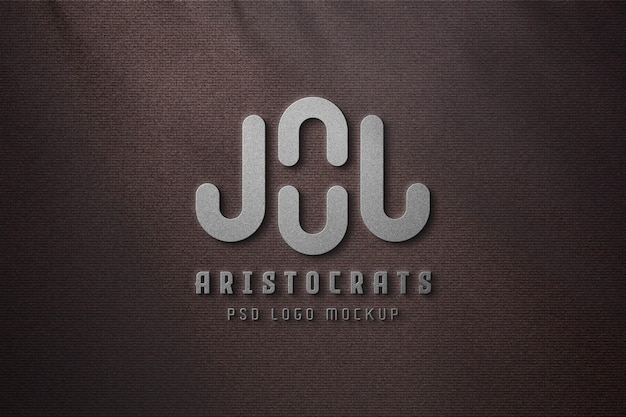 Logo mockup with 3d effect