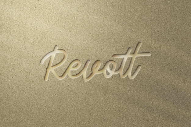 Logo Mockup with Debossed Effect on Textured Background