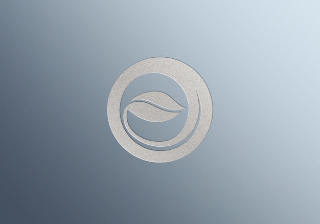 PSD Макет логотипа с тиснением логотипа