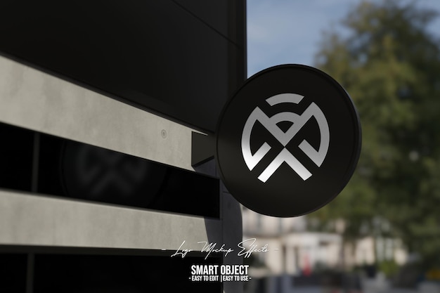 logo mockup with signage