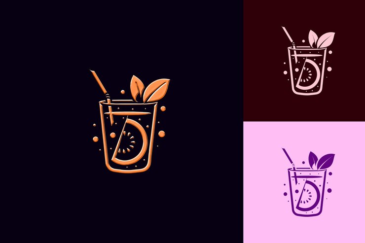 PSD logo mojito z owocami namiętności z owocem namiętności i mięta le png tropical inspired drink designs