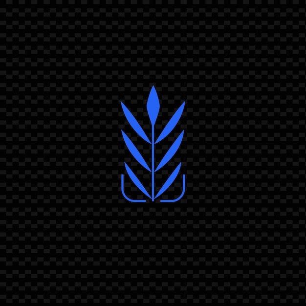 PSD logo monogramu łodygi cytrynowej z kształtami geometrycznymi i kolekcjami projektowania wektorowego zioła lea nature