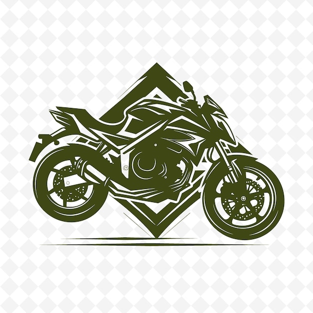 PSD logo motocykla z górą na szczycie