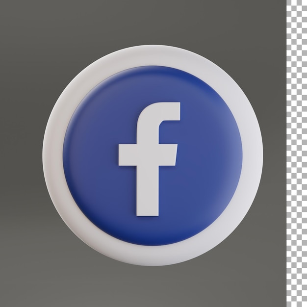 Logo Na Facebooku Ilustracja 3d