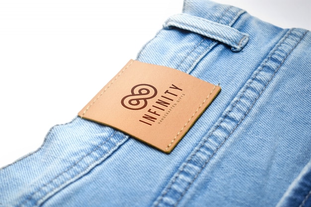 Logo na makiety tagu jeans