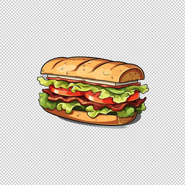 PSD logo naklejki blt sandwich izolowane tło