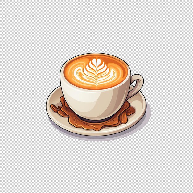 Logo Naklejki Cappuccino Izolowane Tło Jest