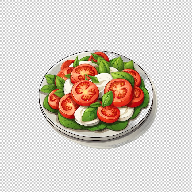 Logo naklejki Caprese Salad izolowane tło