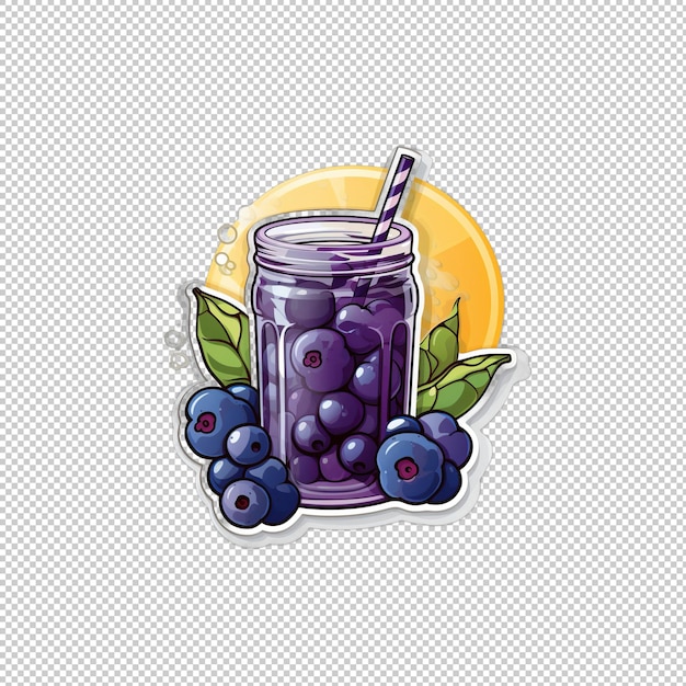 Logo Naklejki Maqui Berry Juice Izolowany Backgr