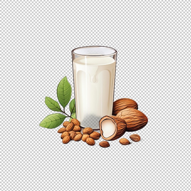 PSD logo naklejki walnut milk izolowane tło i