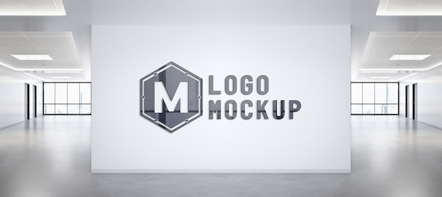 logo on office wall mockup