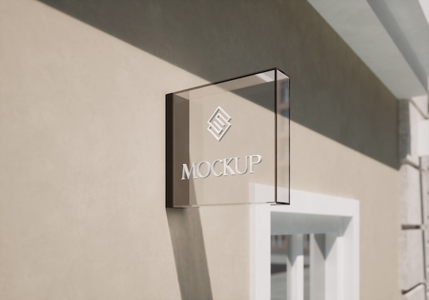 Logo op bord mockup-ontwerp