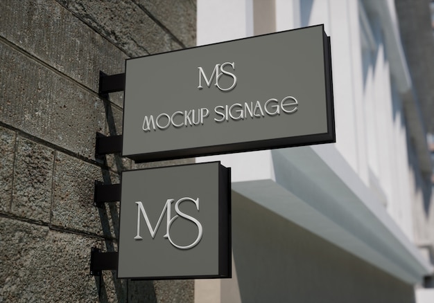 Logo op bord mockup-ontwerp