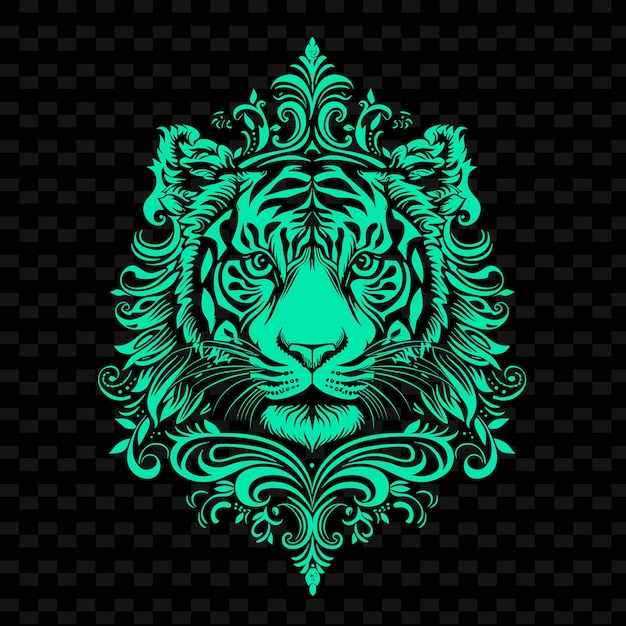 PSD logo peppercorn crest z skomplikowanym projektem i tiger graphi nature herb vector design collections