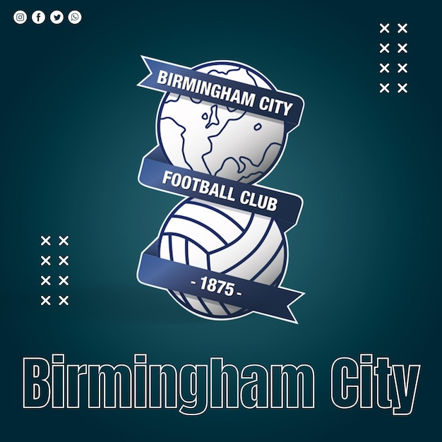 PSD logo piłki nożnej birmingham city fc psd